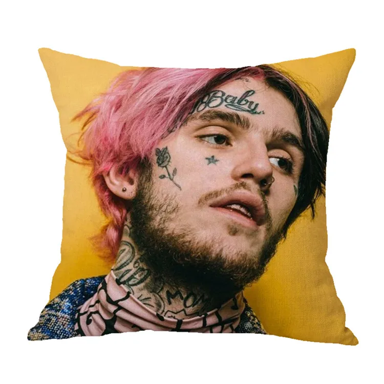 Эмо ловушка Lil peep чехол для подушки 45*45 Лен Хлопок домашние подушки мягкие декоративные наволочки для дивана кресла наволочки - Цвет: 13