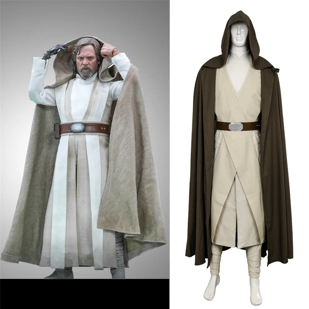 

Takerlama Star Wars 8:The Last Jedi Luke SkyWalker Cosplay Costume Halloween Carnival Robe Adult Fatastic Outfit Full Set