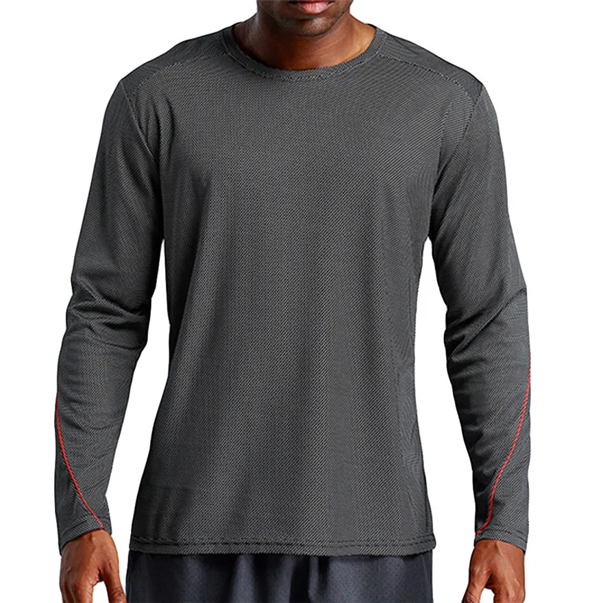 Buy Men's Sports Quick Dry Tops solid simple Long