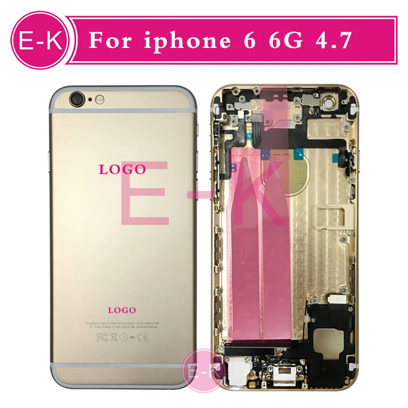 High quality Complete Full Middle Frame Chassis For iPhone 6 6G Housing Assembly with Flex Cable