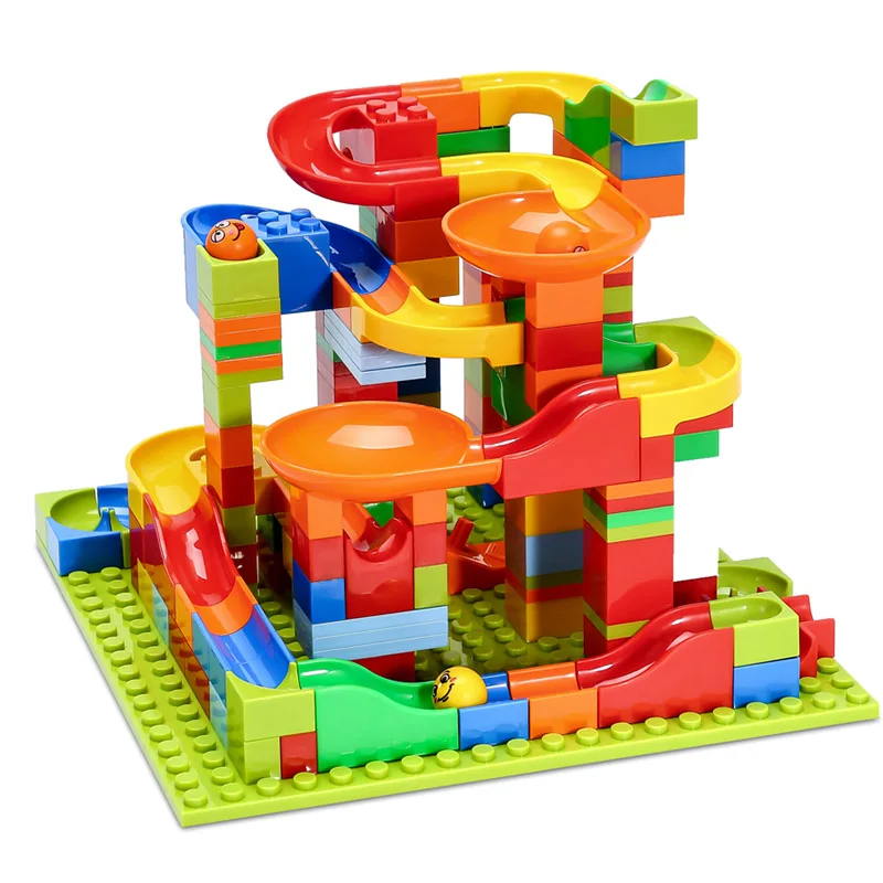 

New Building Block 165Pcs-330PCS Small Size marble run Blocks Compatible toy Building Bricks Set Toys for birthday gift