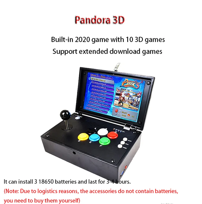 Pandora Box 2200 игра в одном мини портативный Встроенный Аркада 3D видео игра HD расширение подключение к ТВ и другой игровой консоли - Цвет: Серый