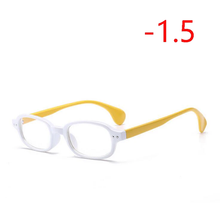 Ретро поликарбонатные квадратные очки для близорукости унисекс с заклепками близорукие диоптрийные очки-1,0-1,5-2,0-2,5-3,0-3,5-4,0 - Цвет оправы: Myopia 150