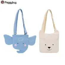 Милый мультфильм животных узор холст плеча сумки для детей обувь девочек маленькая сумка через плечо