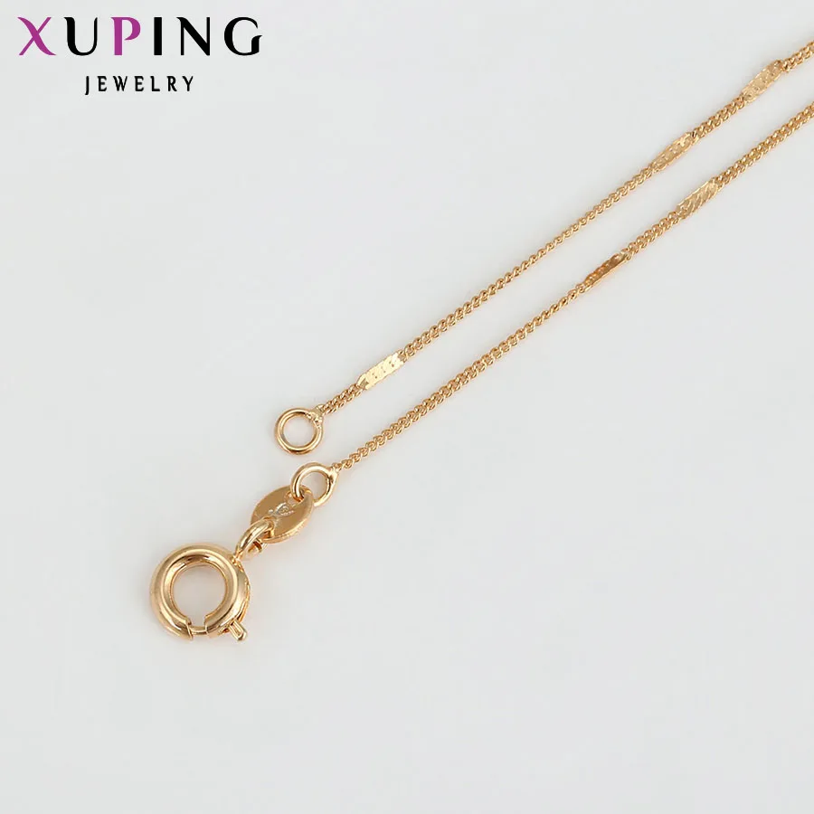Xuping модное ожерелье новый дизайн длинное золотой цвет цепочка унисекс ювелирные