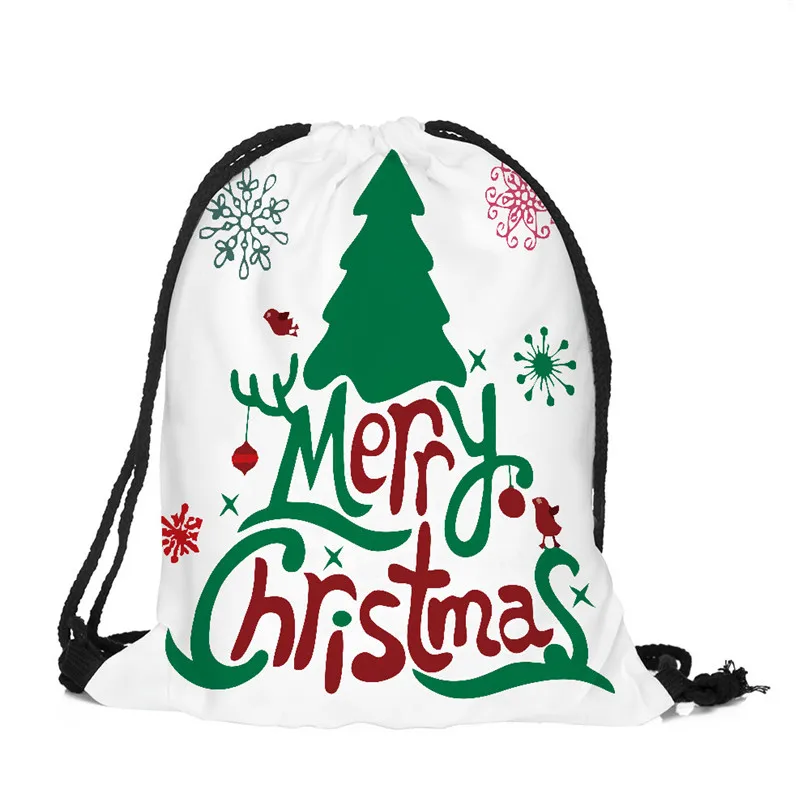 Merry Рождество конфеты сумка рюкзак комплект карман шнурок сумки Гринч рюкзак на шнурке с принтом A30