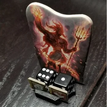 

5Pcs Dice Cards Bracket Token Stand For Gloomhaven Games War Table Hammer TRPG Tabletop RPG 3d Printing Hexagon Base Tray