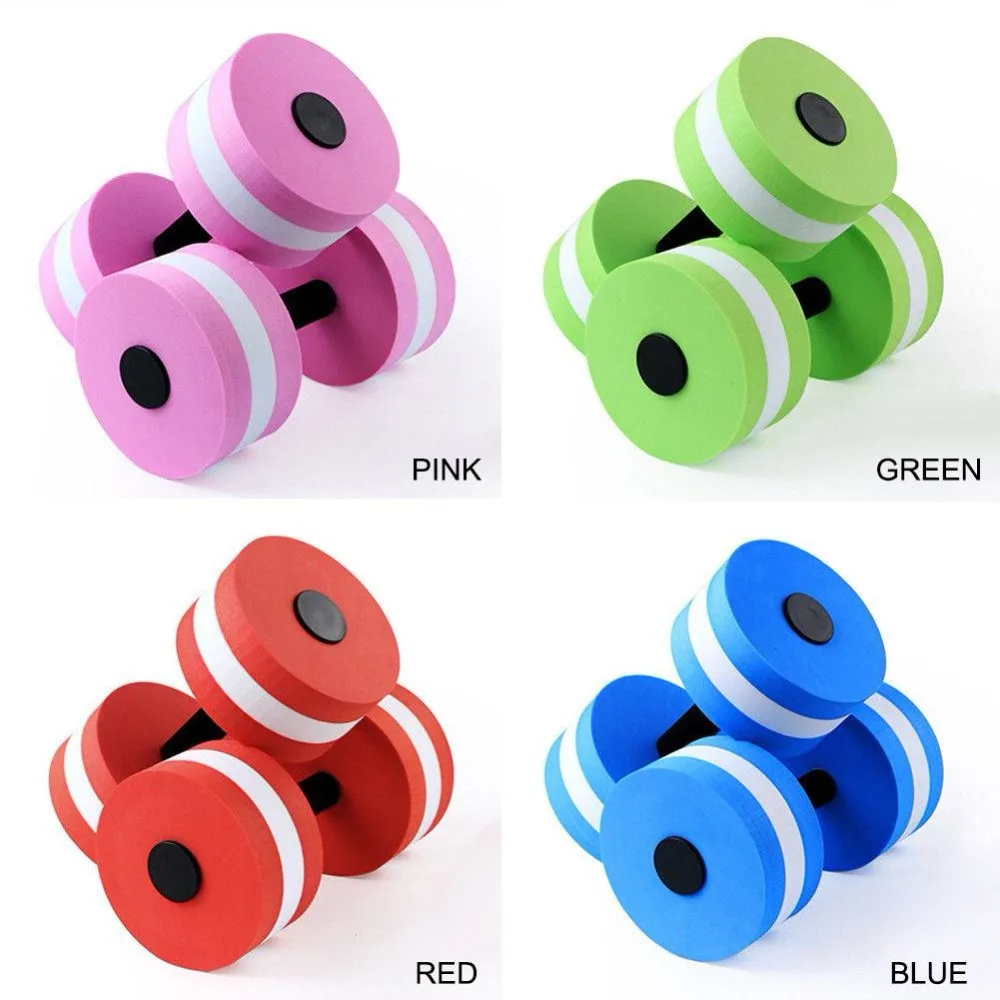 

2pcs EVA Water Foam Floating Dumbbell Swimming Pool Water Weight Aerobics Automatic Float Aquatic Barbell Toy 1 pair
