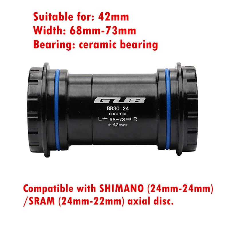 GUB دراجة الصحافة صالح السيراميك تحمل أسفل قوس ل SHIMANO (24 مللي متر-24 مللي متر) /SRAM (24 مللي متر-22 مللي متر) محوري MTB الطريق الدراجة محور BB أجزاء