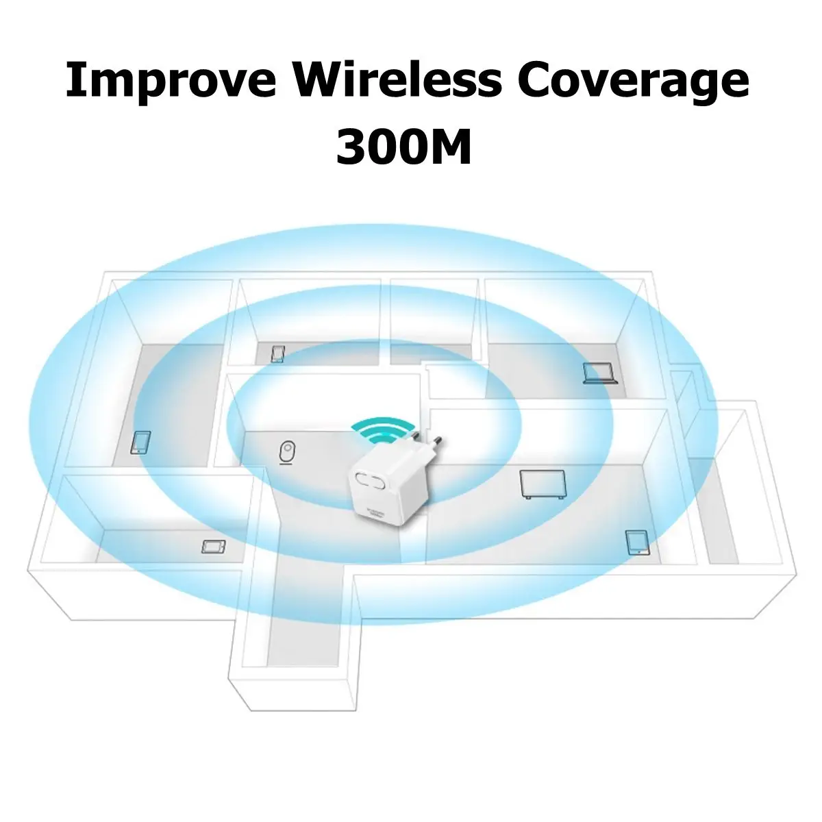 LEORY 300 Мбит/с мини беспроводной Wi-Fi ретранслятор маршрутизатор усилитель расширитель ЕС Plug Домашняя сеть два режима