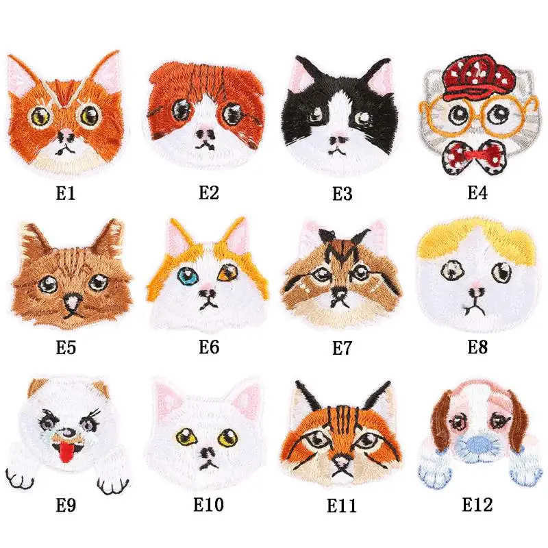 

DIY Embroidered Cloth Stickers Cartoon Animal Patch Badges Kids Clothing Decoration Stickers