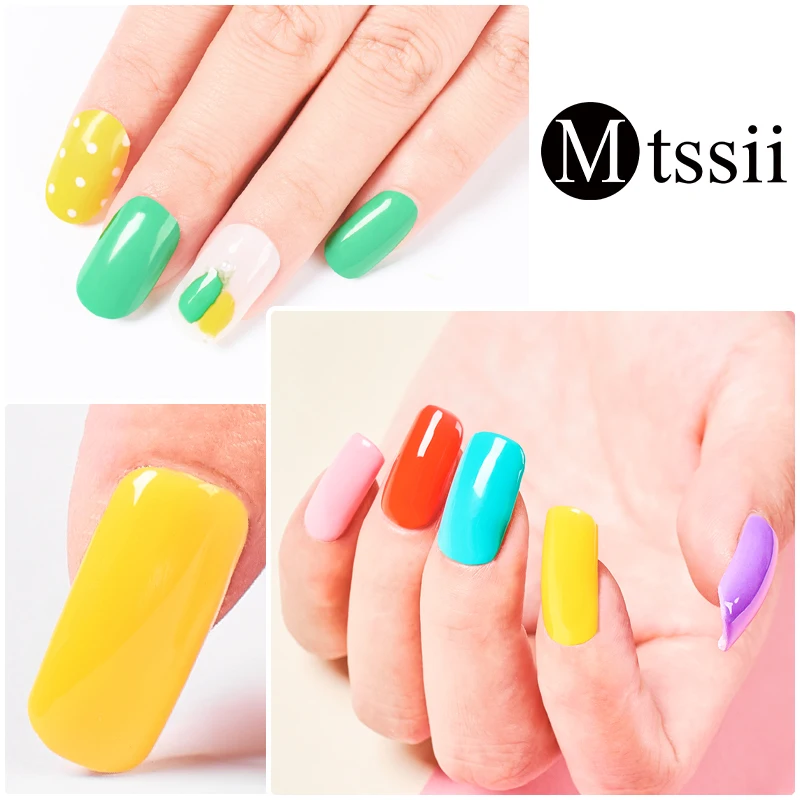 Mtssii 8 مللي نقية الألوان هلام مسمار البولندية الأظافر نقع قبالة تدريم UV هلام ورنيش DIY مسمار الفن مانيكير ورنيش زينة لمسمار