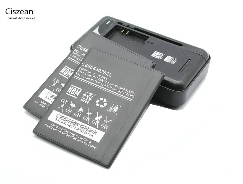 Ciszean 2x C866640282L 2820 мАч умная запасная батарея для мобильного телефона +