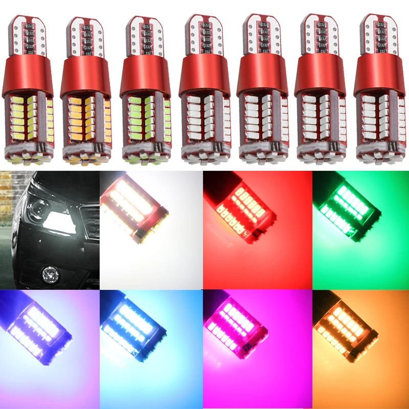 2шт T10 светодиодный 168 192 2825 w5w супер яркий 57 SMD 3014 Светодиодный CANBUS без ошибок авто