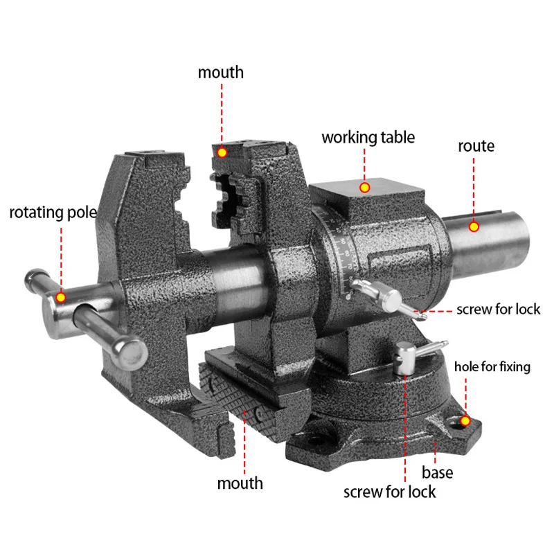 Yost 938 All-Steel Combination Pipe and Bench Vise with 360 Degree Swivel Base