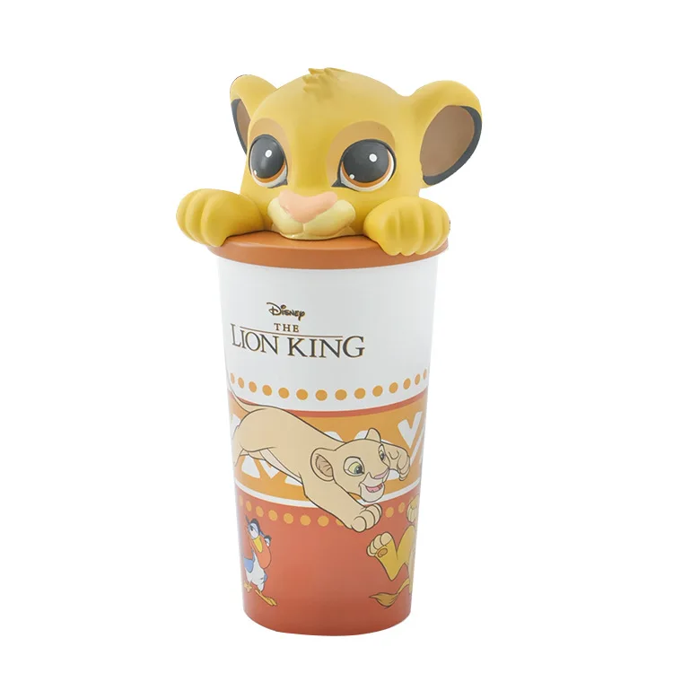 Genuine Movie THE LION KING Simba Figure Cup Toys Genuine Anime The Lion King TIMON Popcorn barrel Toys for Children Funs