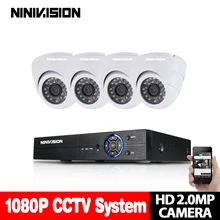 8CH CCTV система 1080 P HDMI аналоговая камера высокого разрешения, система видеонаблюдения, цифровой видеорегистратор 4 шт. 2.0MP IR камера безопасности для помещений 24Led HD 3000TVL система домашнего видеонаблюдения с HDD