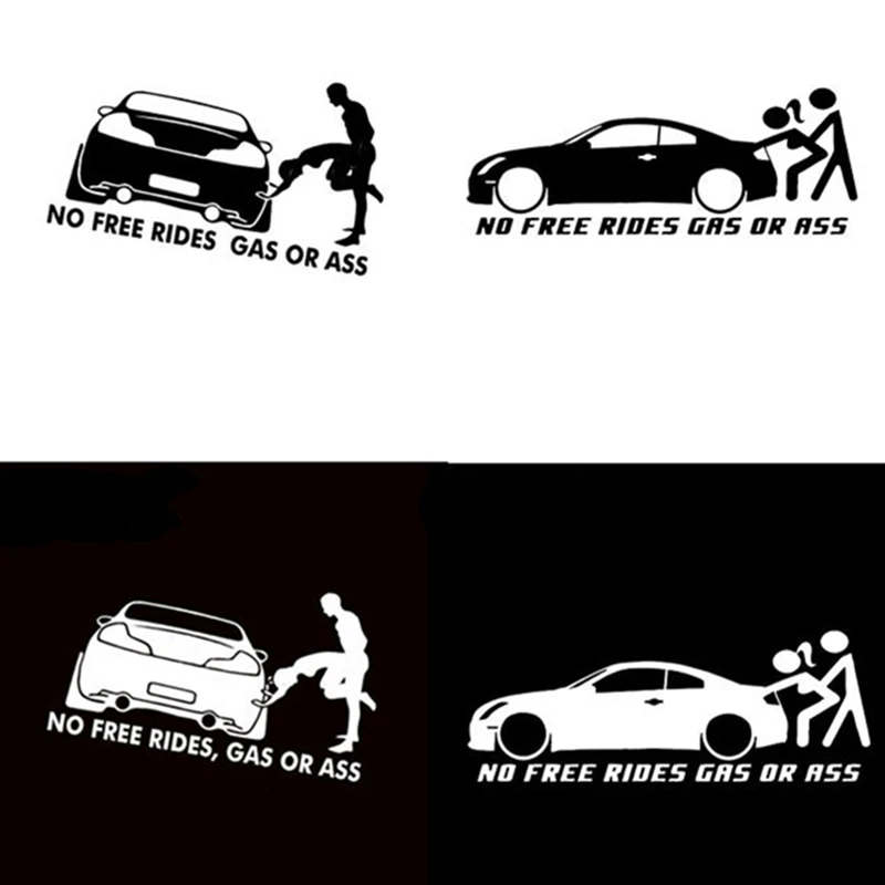 20*8CM GAS OR ASS No Free Rides Funny Vinyl Decals Car Sticker Window Bumper Body Styling Decorating | Автомобили и мотоциклы