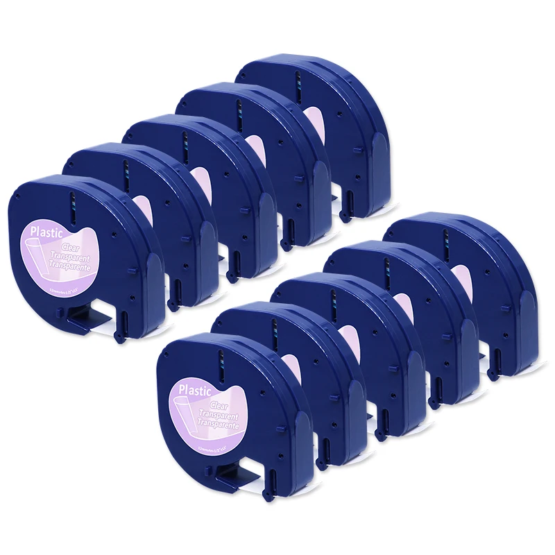 

LetraTag Labeling Tape for LetraTag Label Makers, Black print on Clear pastic tape, 1/2'' W x 13' L, 10 roll (16952)