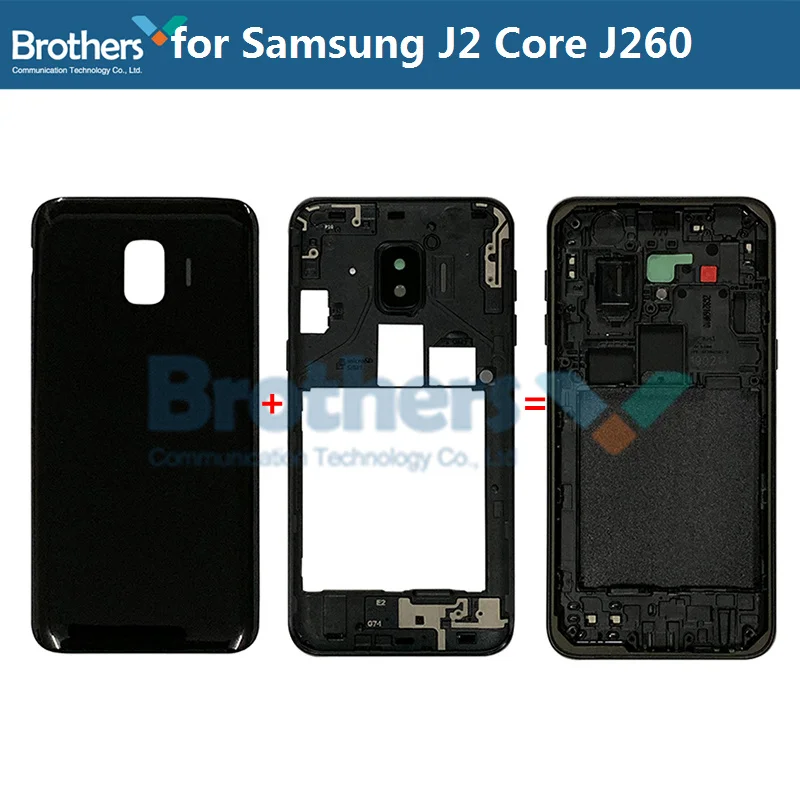 Полный корпус для Samsung Galaxy J2 Core J260 средняя рамка с кнопками объектива камеры J260F
