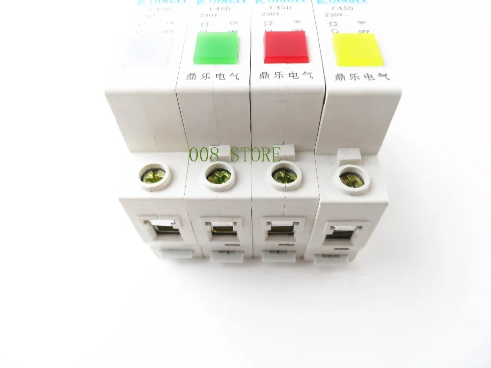 Зеленый Выключатель Индикатор C45D DZ47 световой индикатор C45D сигнальная лампа цвет красный, Желтый Зеленый Хорошее качество