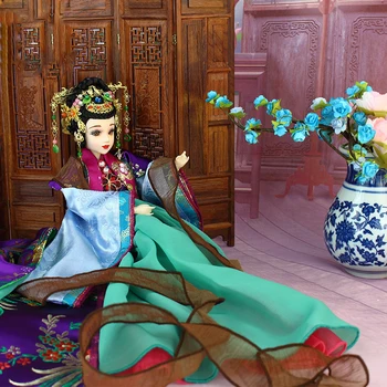 

High-end Traditional Chinese Dolls Decoration BJD Dolls With Exquisite Makeup 3D Realistic Eyes Collector's Edition Girls Toys