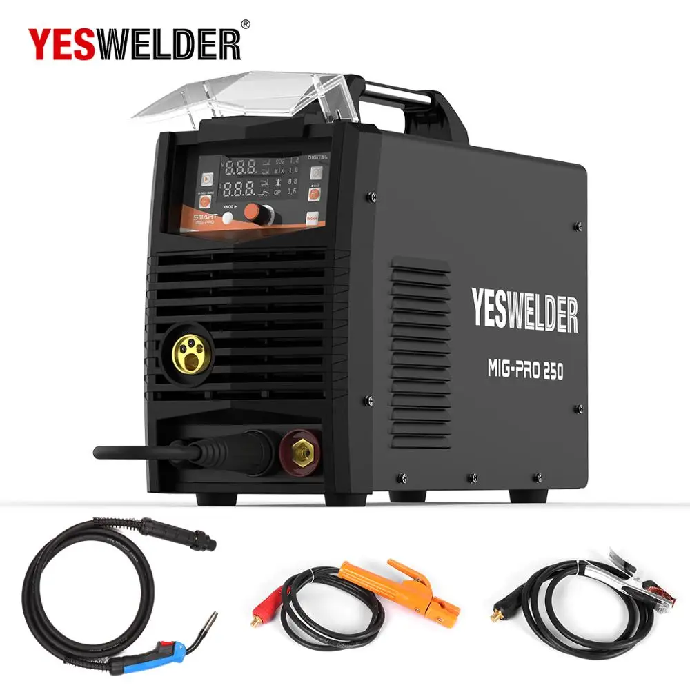 YESWELDER MIG250A No Gas and Gas Welding Machine MIG With Light Weight Single Phase 220V Iron
