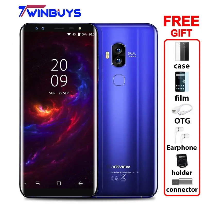 Blackview S8 5 7 &quot18:9 соотношение сторон смартфон 4 камеры 2*(13 м + 0 3 м) ГБ 64 MT6750T
