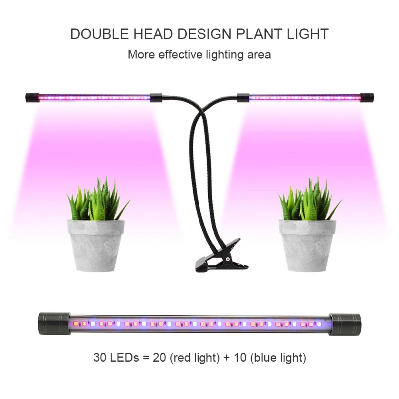 

Adjustable Memory Gooseneck Lamp Household Plant Growing Light LED Flower Grow Light for Home Garden Farm Accessories