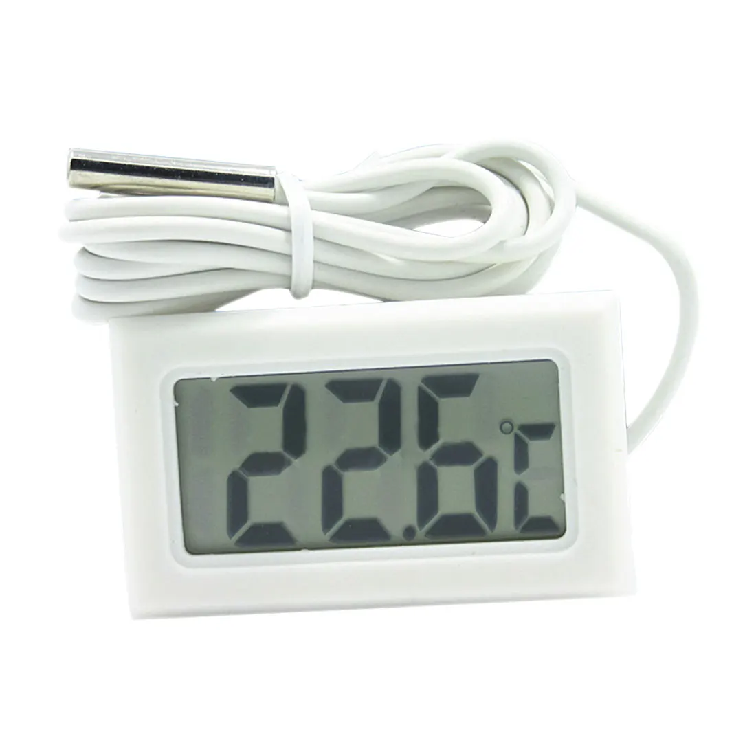 Мини ЖК-дисплей цифровой термометр 2 м 1,5 в термометр для холодильника датчик температуры морозильная камера Термометры для внутреннего и наружного использования - Цвет: 1M white