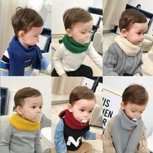 Корейский Модный хлопковый детский шарф, снуд, вязаные шарфы для девочек, зимний теплый снуд для мальчика, Cachecol, для детей