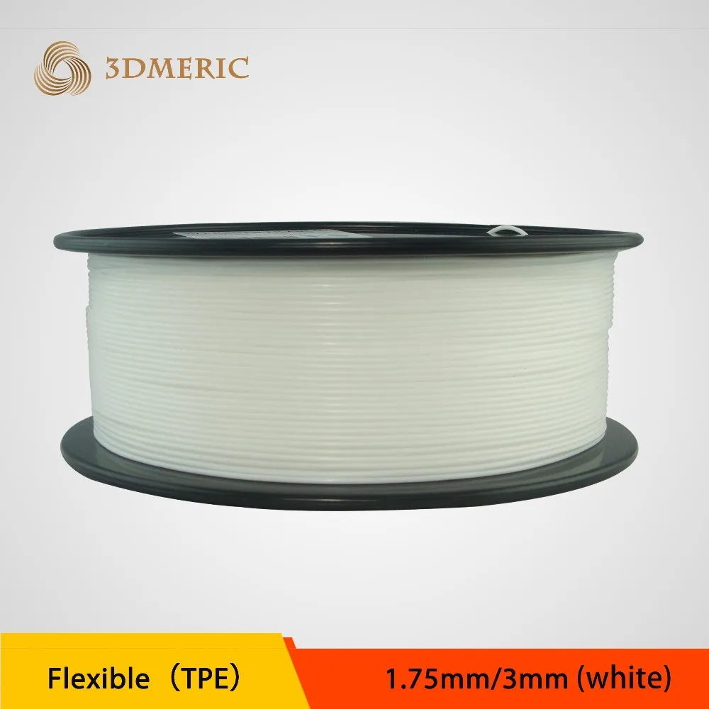 

Newest Soft filament 3d printer Flexible filament 1.75mm/3mm 1kg/2.2lb Elastic filament for MakerBot/RepRap/UP/Mendel