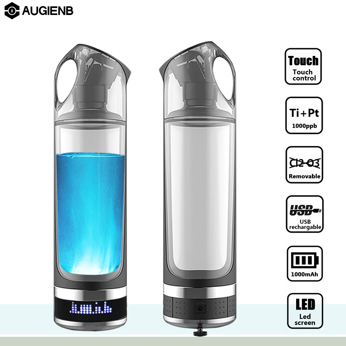 AUGIENB 500 мл водородная бутылка для воды lonizer щелочной генератор СВЕТОДИОДНЫЙ Портативный Здоровый стакан USB Перезаряжаемый Антивозрастной|Водяные фильтры|   | АлиЭкспресс - 16 фаворитов NikiMoran с Aliexpress