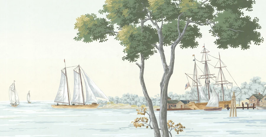 

Elegant western paintings Hand-painted silk wallpaper painting scenery wallcovering many patterns and background optional