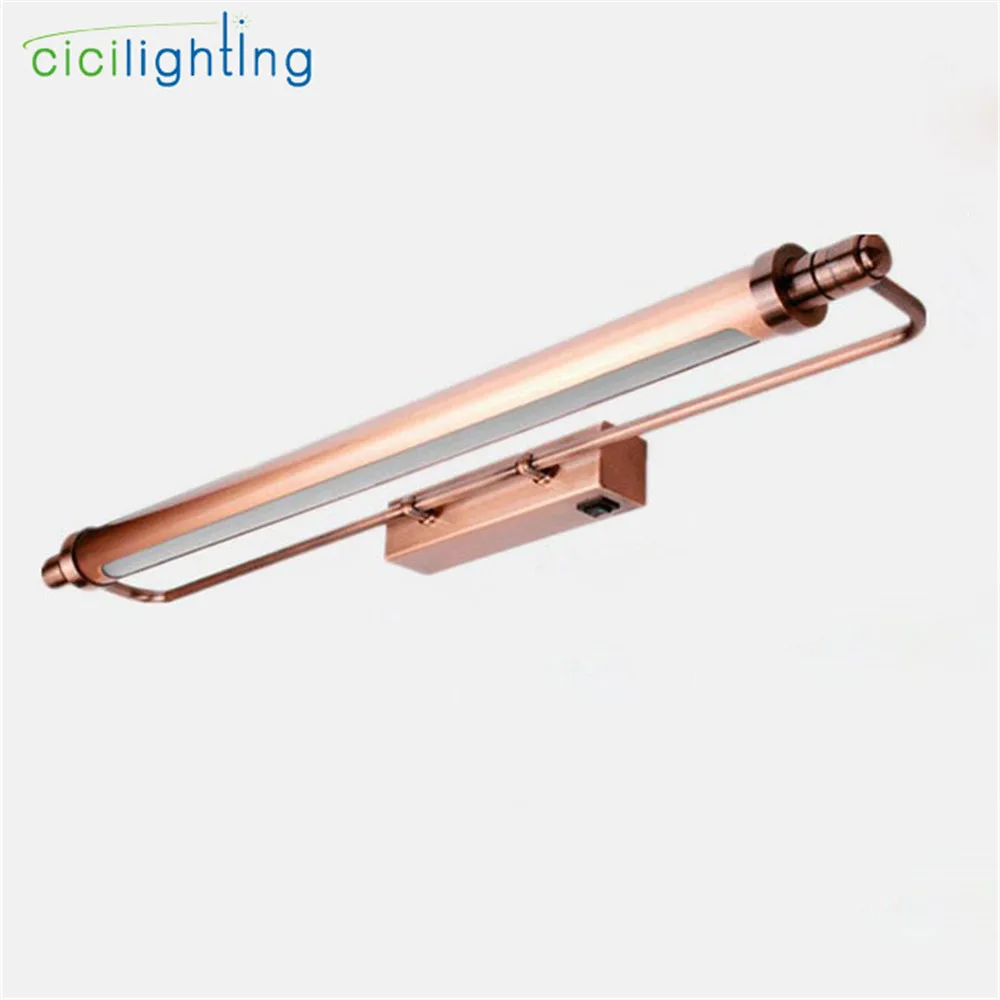 L53cm 70 cm أوروبا نمط خمر التبديل LED الجبهة مرآة ضوء البرونزية الكروم ريفي البني الداكن الحمام الغرور الجدار مصباح الإضاءة L53cm 70 cm أوروبا نمط خمر التبديل LED الجبهة مرآة ضوء البرونزية الكروم ريفي البني الداكن الحمام الغرور الجدار مصباح الإضاءة
