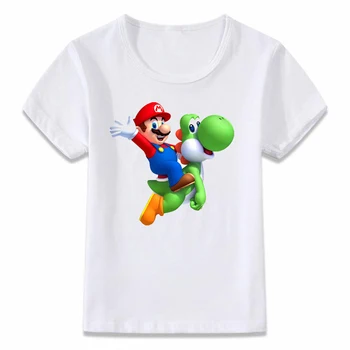 

Kids Clothes T Shirt Mario and Yoshi Cute Funny Children T-shirt for Boys and Girls Toddler Shirts Tee oal242