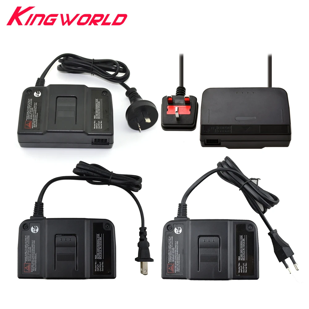 Hight quality US/EU/AU/UK Plug AC Adapter Power Supply Charger for N64