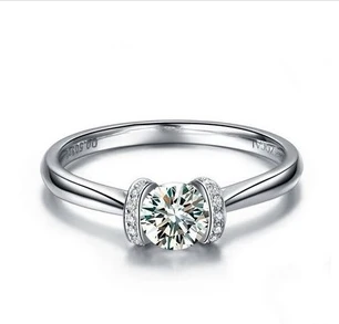 

New Designer 1Ct Affectional SONA Synthetic Diamonds Engagement Ring Bridal Gift Sterling Silver Jewelry White White Gold Color