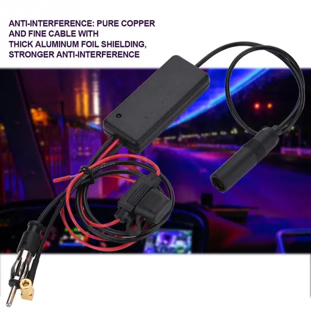 Universal Auto Car Radio FM Antenna Signal Booster Amplifier For Marine Car Vehicle Boat AM DAB FM Signal Antenna Enhance