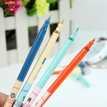 12 шт./партия, ручка в форме медведя с чернилом для гелевых ручек, милая Корейская ручка для студентов, 0,35, черные, Кристальные, синие школьные принадлежности, офисные, стационарные ручки