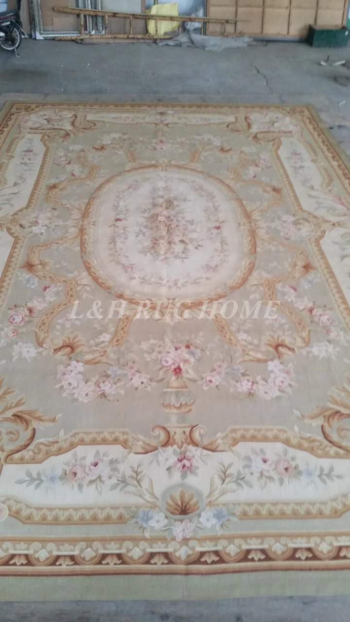 

Free shipping 12'x18' Aubusson rugs French Aubusson Carpet handwoven big carpet area rugs for home decoration