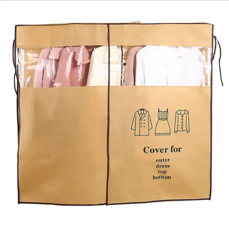 Сумка для хранения одежды костюм пальто пылезащитный чехол шкаф сумка для хранения одежды вакуумные сумки домашняя одежда - Цвет: L