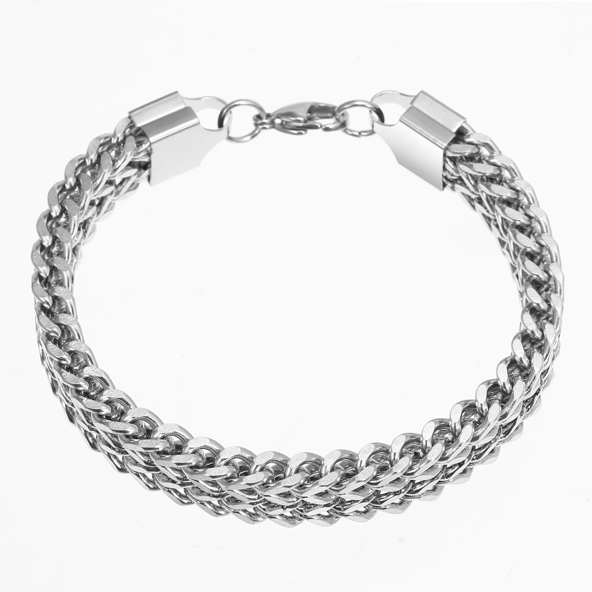 Men Bracelet Silver Color Stainless Steel Bracelet & Bangle Male Accessory Hip Hop Party Rock Jewelry Gift