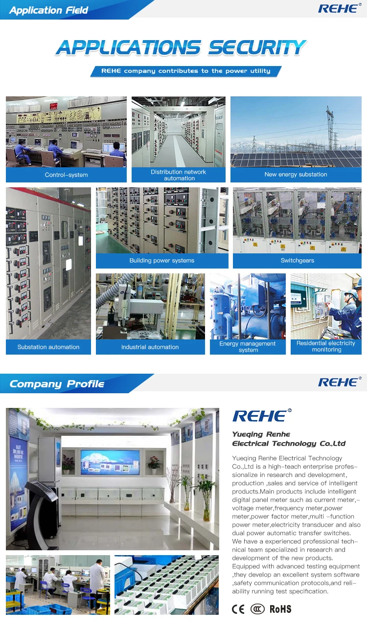 REHE RH-3Q61 72*72 мм интеллигентая(ый) промышленный трехфазный измеритель мощности Светодиодный