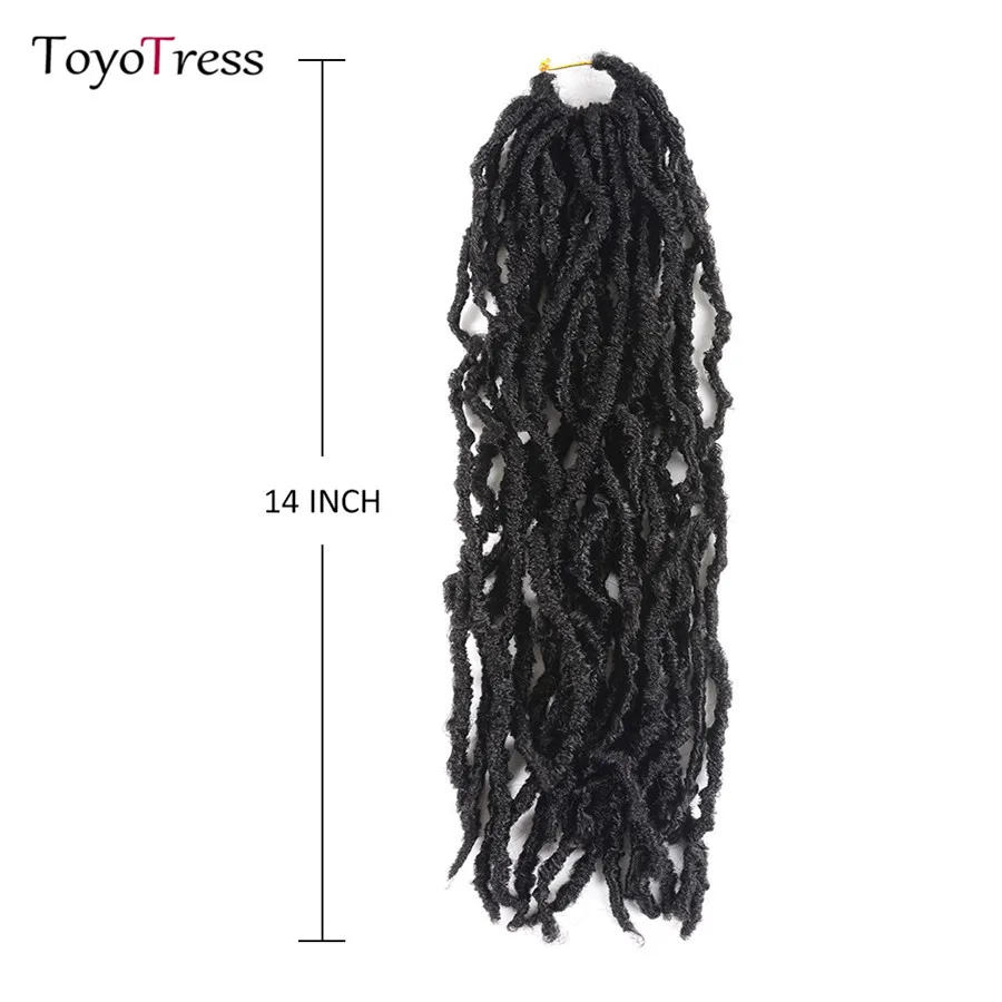 Nu Locs Crochet Hair Braiding Synthetic Hair Extension 1-10pcs Faux Locs Curly Crochet Braiding Hair Extensions Toyotress Hair