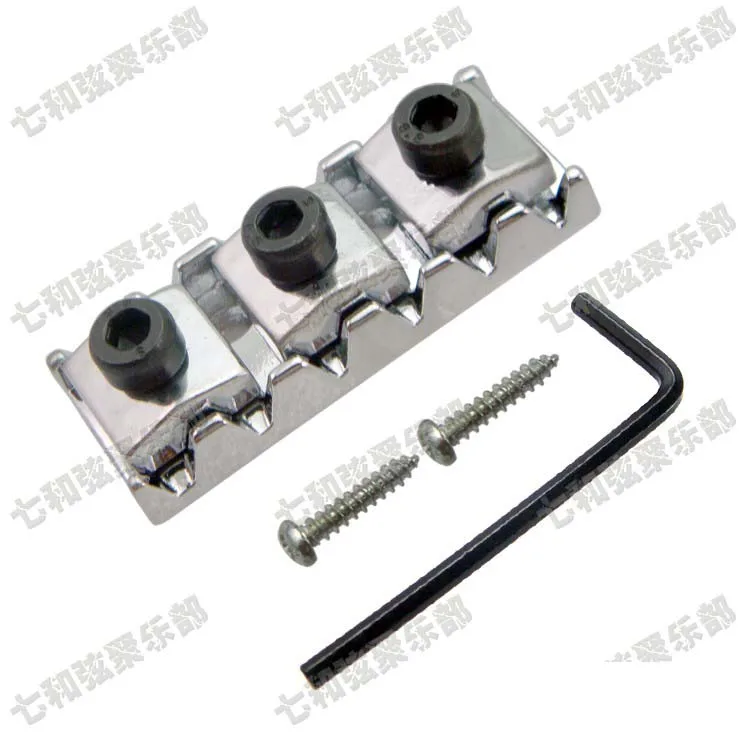 Chrome Left handed Electric Guitar Locking Nuts For Double Locking