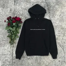 ¡Nueva temporada 2019! sudadera con eslogan estético Vintage gótico Ourfit Break Up con tu novia sudadera de algodón Grunge Tumblr para mujer