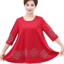 Свободная футболка больших размеров XL-5XL Винтажная футболка женский летний топ футболка femme топы для мам женская одежда