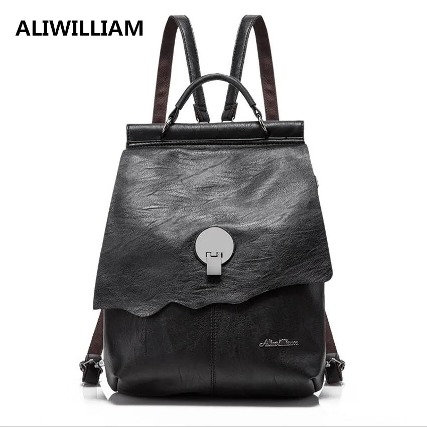 ALIWILLIAM Brand Ladies Shoulder Bag New Shoulder Bag Shoulder Bag Soft Leather Leisure Corrugated Ladies Hot