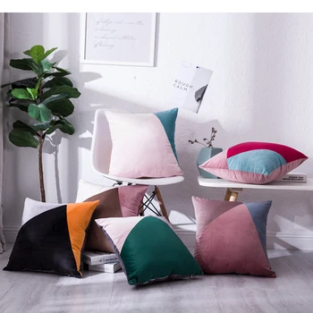 

Stitching Design sofa cushion cover super soft throw pillow cover decorative pillow case 45x45cm size for home hotel